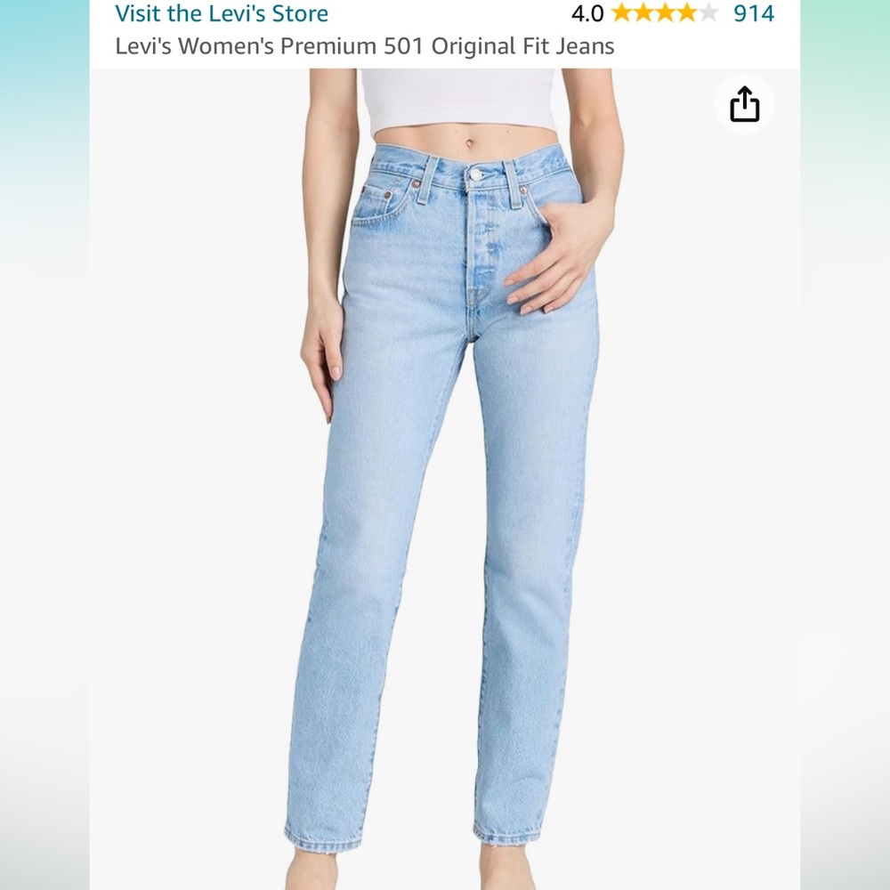 Levi's 501 jeans W26 L30 new without tags
